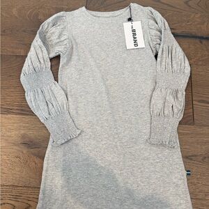 The BRAND Girls' Heather Gray Puff-Sleeve Dress